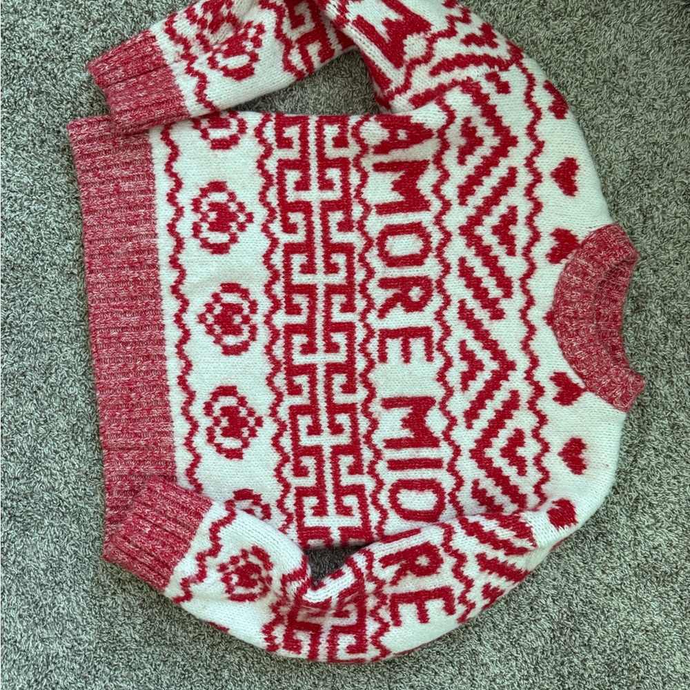H&M Red and White Knit Sweater